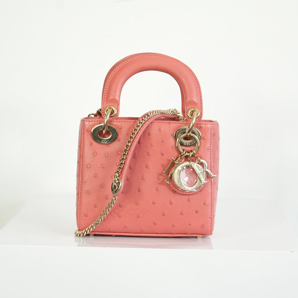 Christian Dior Ostrich Skin Lady Dior