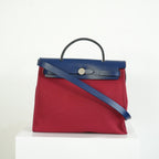 Hermes Herbag Red And Blue Zip 31 PM Bag