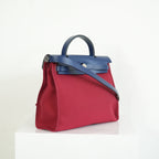 Hermes Herbag Red And Blue Zip 31 PM Bag