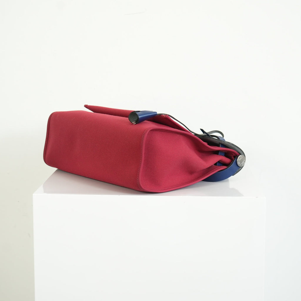 Hermes Herbag Red And Blue Zip 31 PM Bag
