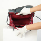 Hermes Herbag Red And Blue Zip 31 PM Bag