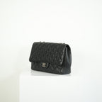 Chanel Classic Black Quilted Caviar Leather Jumbo Flap