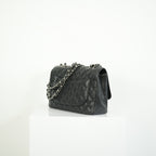 Chanel Classic Black Quilted Caviar Leather Jumbo Flap