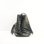 Saint Laurent Black Leather Large Loulou Shopper Gold Hardware (Dust Bag)