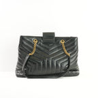 Saint Laurent Black Leather Large Loulou Shopper Gold Hardware (Dust Bag)