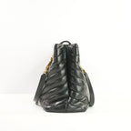 Saint Laurent Black Leather Large Loulou Shopper Gold Hardware (Dust Bag)
