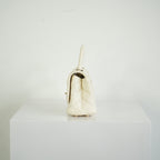 Chanel White Top Handle Caviar