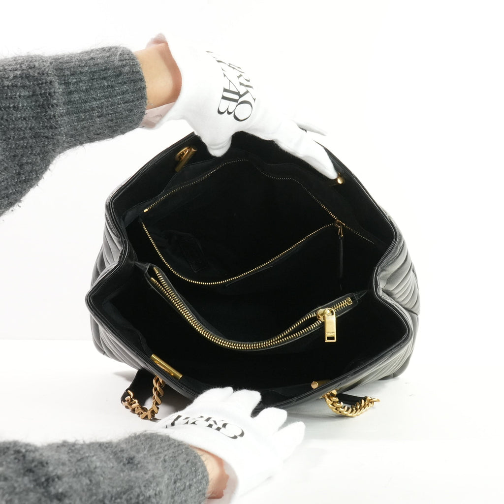 Saint Laurent Black Leather Large Loulou Shopper Gold Hardware (Dust Bag)
