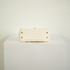 Chanel White Top Handle Caviar