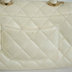 Chanel White Top Handle Caviar
