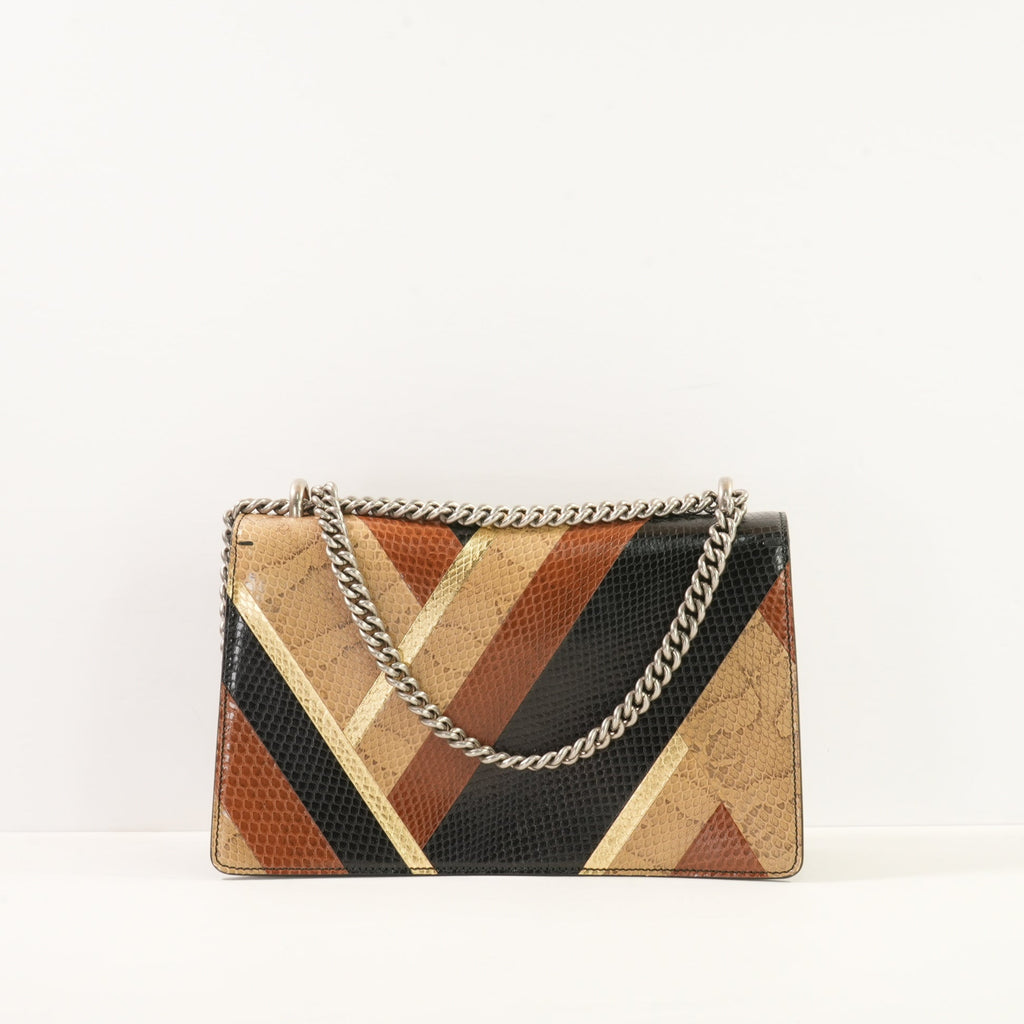 Gucci Snakeskin Cheveron Ayers Medium Dyionisus Bag