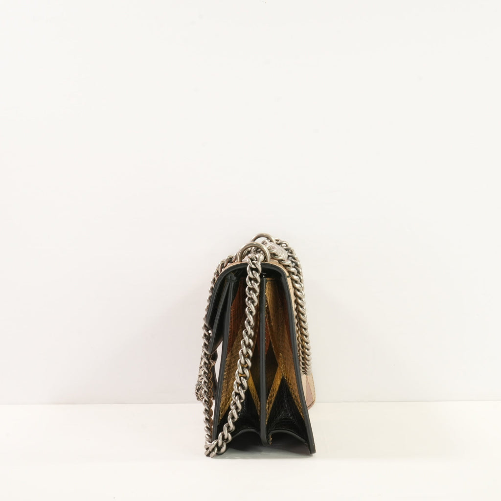 Gucci Snakeskin Cheveron Ayers Medium Dyionisus Bag