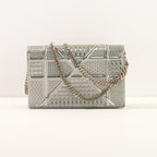 Christian Dior Metallic Patent Micro-Cannage Diorama WOC (2018)