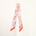 Hermes Splash Park Silk Twilly Scarf in a Red and Pink Multicoloway (Box)