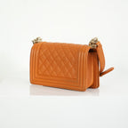 Chanel Small Brown Caviar Boy Bag