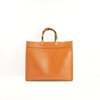 Fendi Brown Leather Sunshine Medium Tote-Tortioseshell Handles (Dust Bag)
