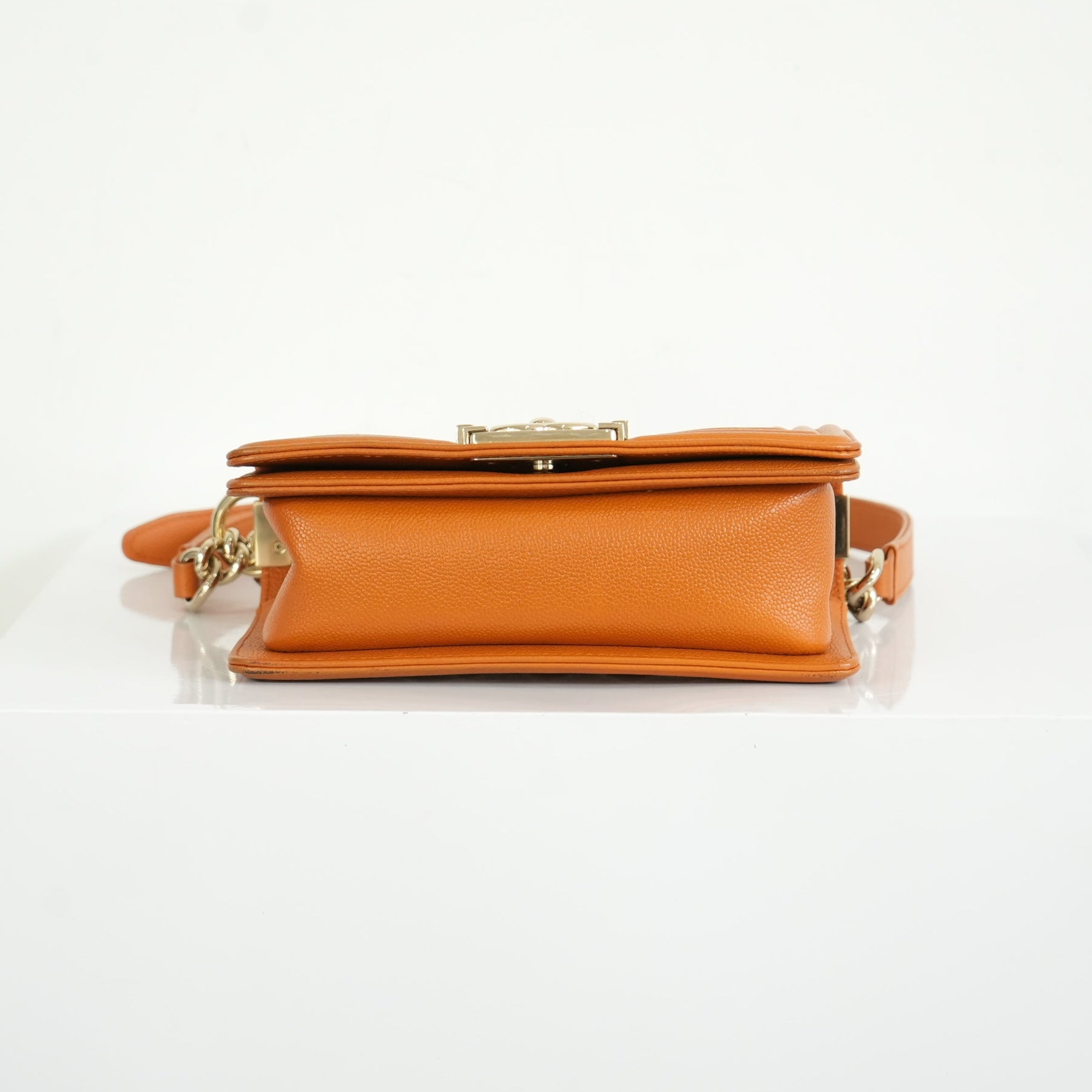 Chanel Small Brown Caviar Boy Bag