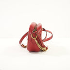 Gucci GG Marmont Small Matelasse in Red Leather Camera Bag Crossbody
