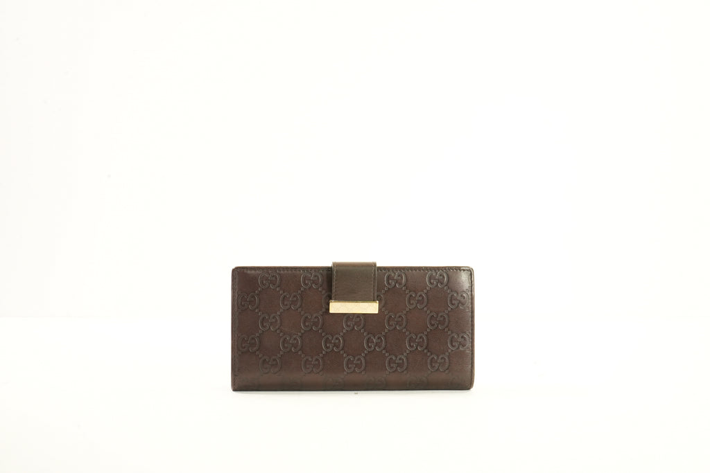Gucci Tote Bag Microguccissima Dark Brown With Long Wallet (Dust Bag)