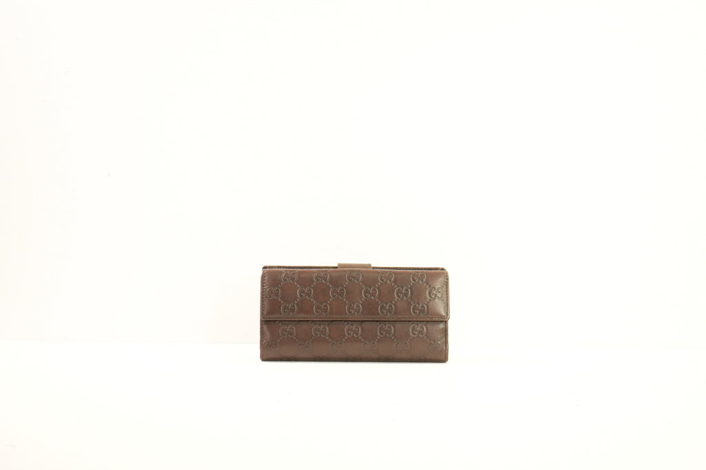 Gucci Tote Bag Microguccissima Dark Brown With Long Wallet (Dust Bag)