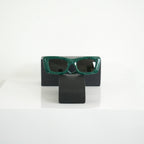 Prada SPR 13Z Green Marble Acetate Finish Sunglasses FULL SET
