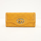 Gucci Guccissima Sukey Continental Wallet  in Yellow Leather