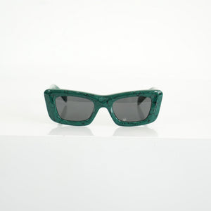 Prada SPR 13Z Green Marble Acetate Finish Sunglasses FULL SET