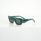 Prada SPR 13Z Green Marble Acetate Finish Sunglasses FULL SET
