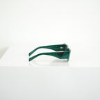 Prada SPR 13Z Green Marble Acetate Finish Sunglasses FULL SET