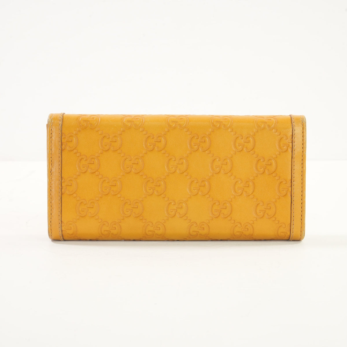 Gucci Guccissima Sukey Continental Wallet  in Yellow Leather