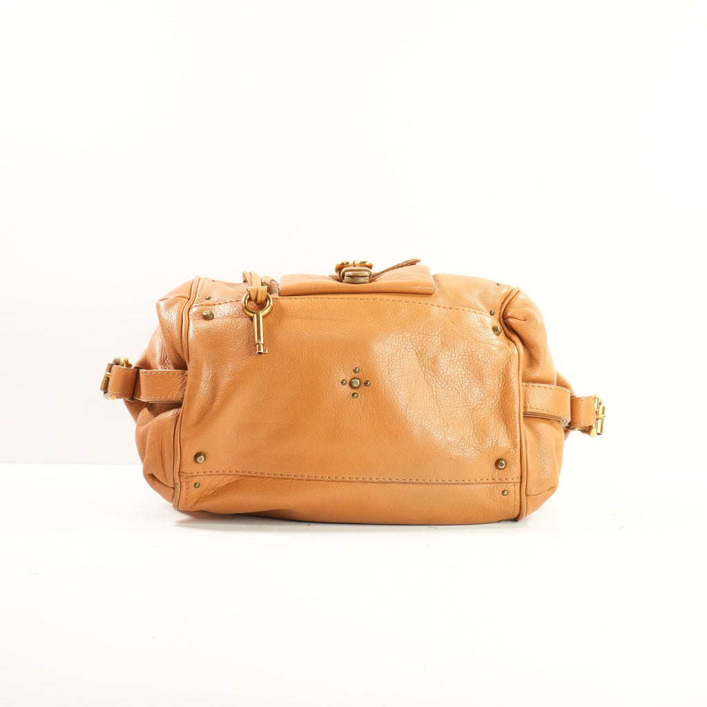 Chloe Paddington Medium Leather Handbag Rare Brown Whiskey Padlock & Key (Dust Bag)