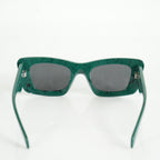Prada SPR 13Z Green Marble Acetate Finish Sunglasses FULL SET