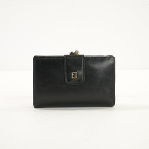 Fendi Black Leather Bi-Fold Wallet