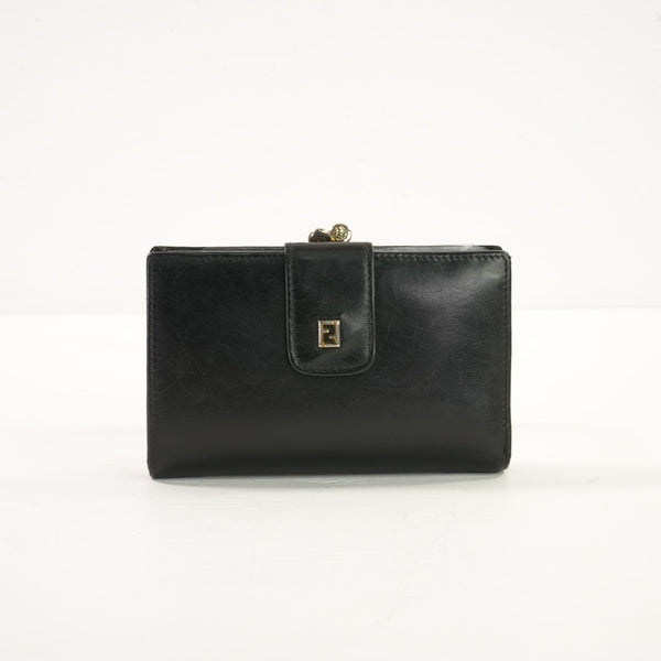 Fendi Black Leather Bi-Fold Wallet