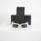 Prada SPR 27Z-F Geometric White Sunglasses FULL SET