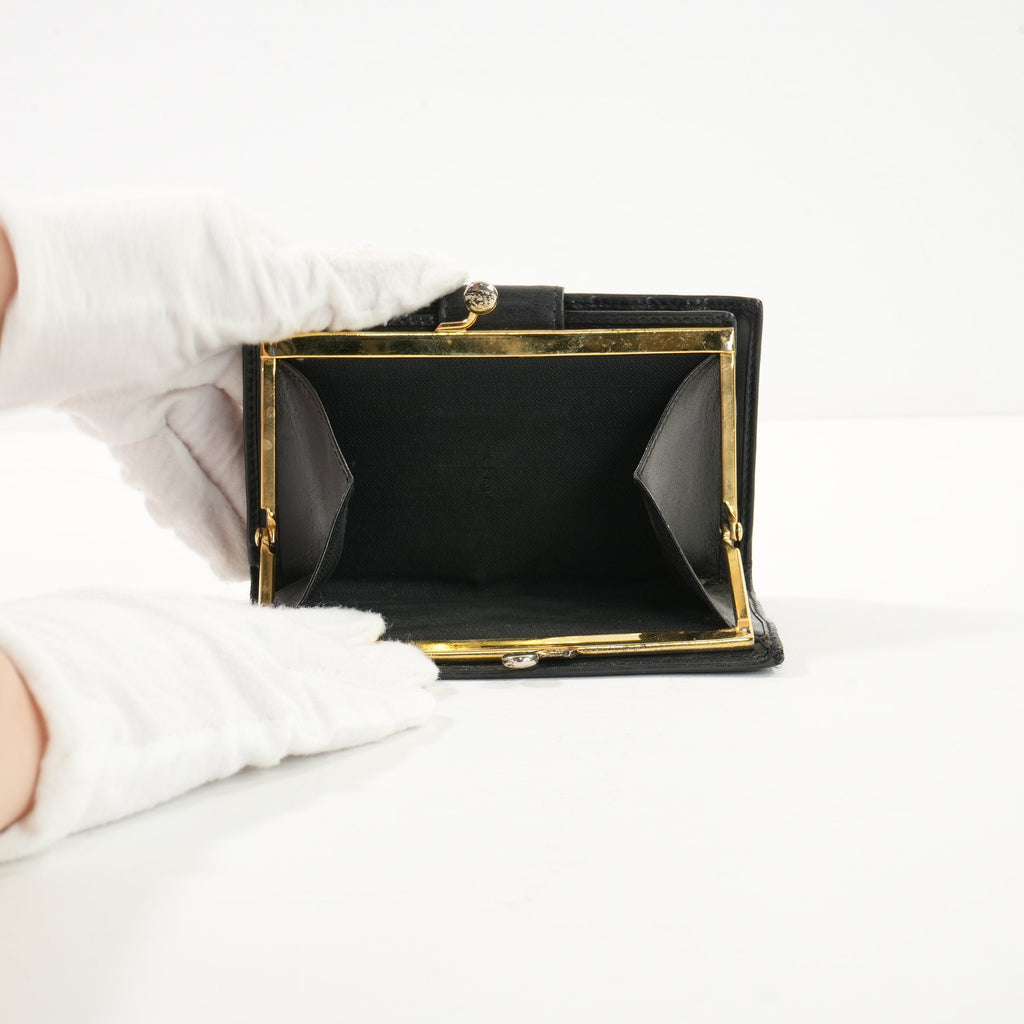 Fendi Black Leather Bi-Fold Wallet