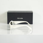 Prada SPR 27Z-F Geometric White Sunglasses FULL SET