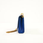 Saint Laurent Monogram Kate Tassel Crossbody Bag in Electric Blue Calfskin Leather