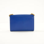 Saint Laurent Monogram Kate Tassel Crossbody Bag in Electric Blue Calfskin Leather