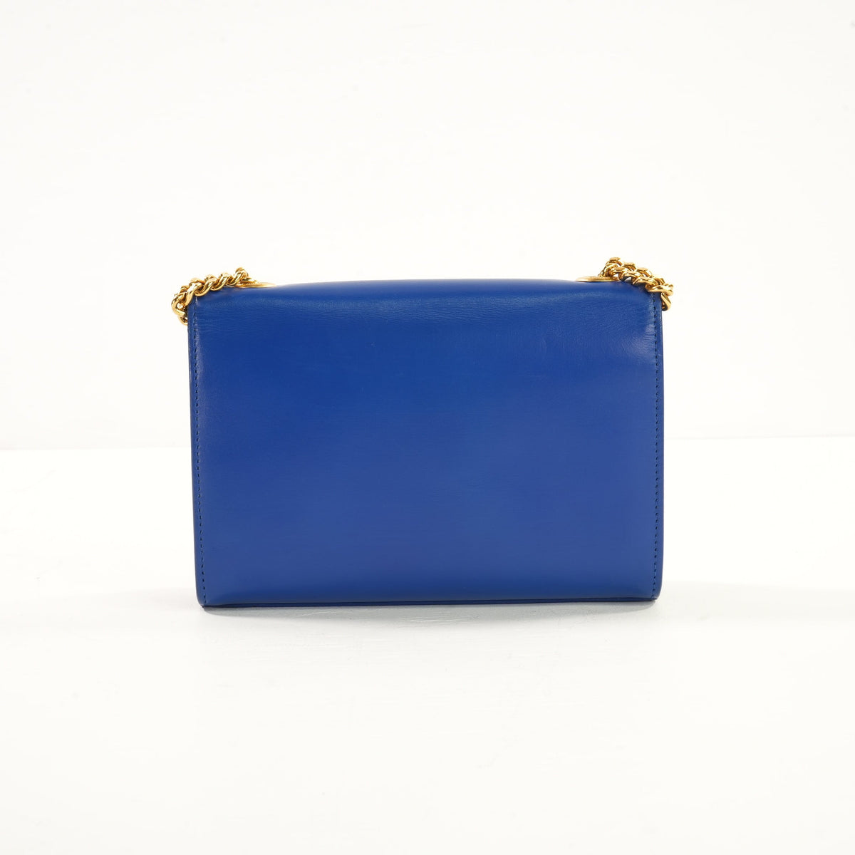 Saint Laurent Monogram Kate Tassel Crossbody Bag in Electric Blue Calfskin Leather