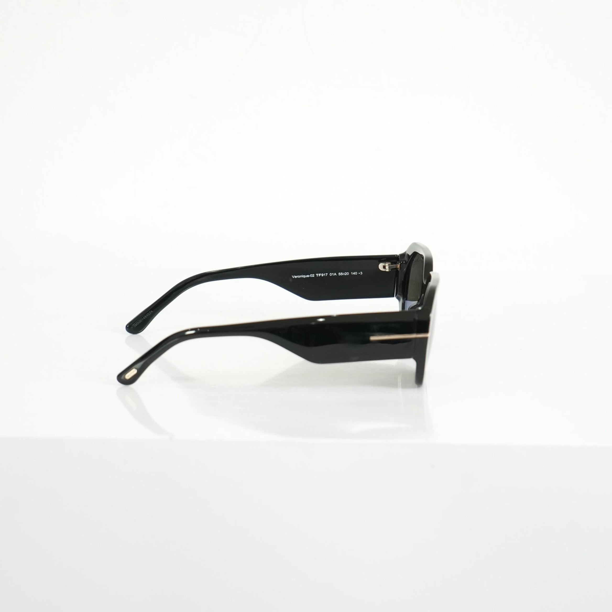 Tom Ford Veronique-02 TF917 01A Shiny Black Sunglasses