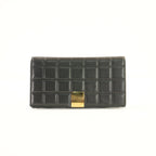 Chanel Black Lambskin Chocolate Bar (Choco Bar) Long Wallet (Box)