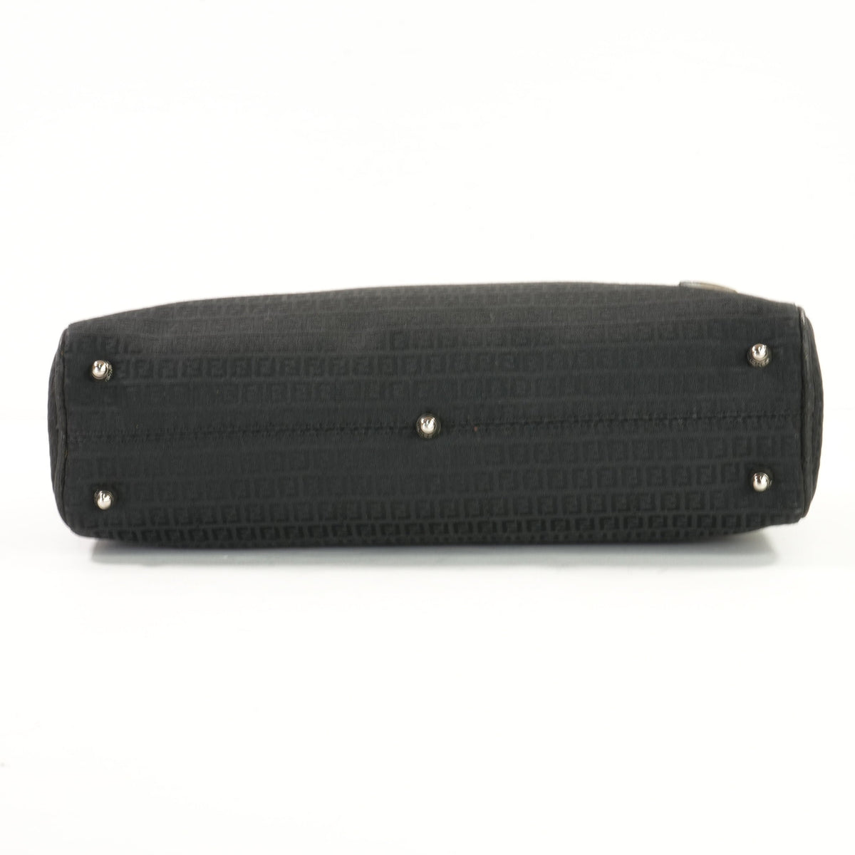 Fendi Black Canvas Monogram Weekender Shoulder Bag