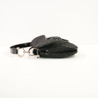 Christian Dior Monogram Black Diorissimo Canvas Saddle Bag (dust bag)