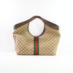 Gucci Brown And Beige GG Canvas Giglio Large Tote Bag Full Set