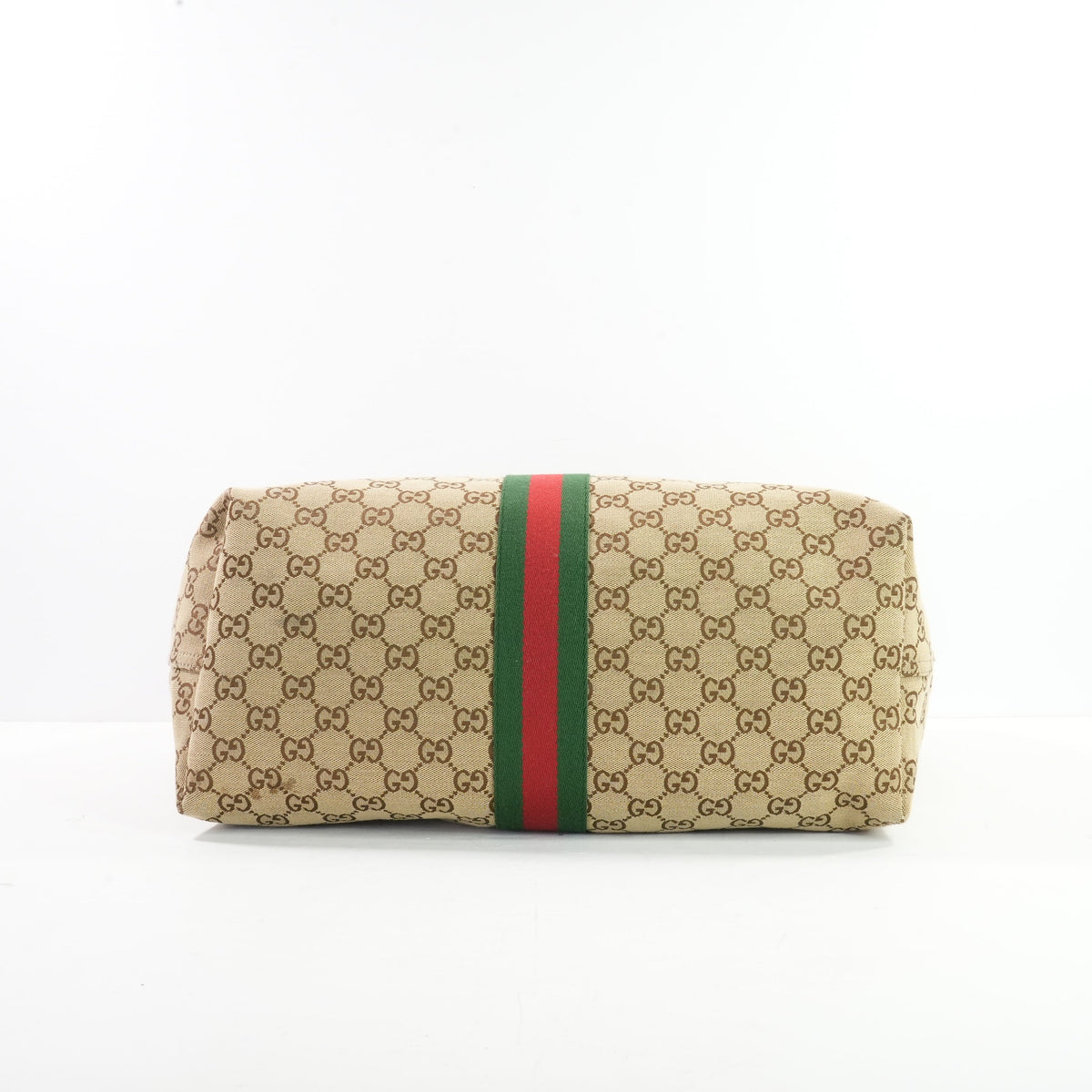Gucci Brown And Beige GG Canvas Giglio Large Tote Bag Full Set