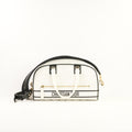 Christian Dior Vibe Bowling Bag in White & Black Leather