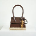 Jacquemus Brown Leather Le Chiquitol Moyen Cordao Top Handle