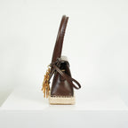 Jacquemus Brown Leather Le Chiquitol Moyen Cordao Top Handle