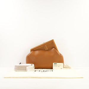 Fendi First Bag in Brown Nappa Leather Medium Shoulder Bag (dustbag)